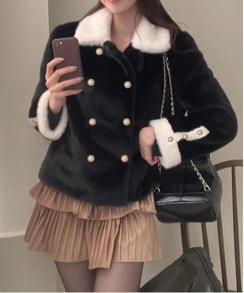 gossip!ロサンゼルス コート アウター 「 秋冬新作」 バイカラーダブル