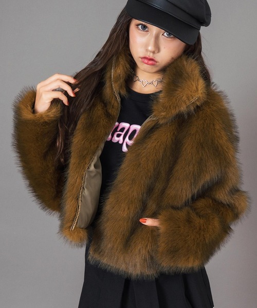 ANAP GiRL（アナップガール） ブルゾン アウター ダブル ジップ ファー