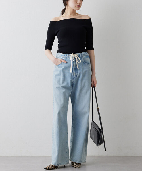 「THE PAUSE」 半袖ニット FREE レッド レディース_画像9