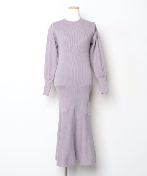 SNIDEL（スナイデル） ニットワンピース ONE SIZE パープル レディース