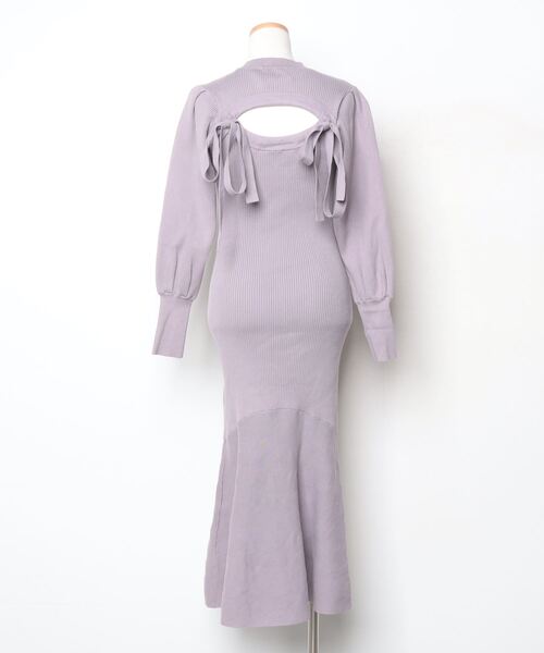 SNIDEL（スナイデル） ニットワンピース ONE SIZE パープル レディース