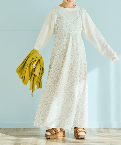 「Crisp」 キャミソールワンピース FREE アイボリー レディース_画像9