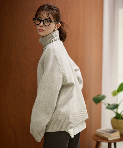 MONSE ウール ハイネック オーバーニット ニット セーター wool high neck oversize knit / ウールハイネック
