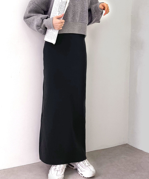 「mily bilet」 ニットスカート X-LARGE ブラック レディース_画像2