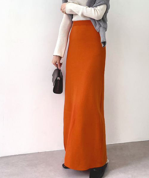 「mily bilet」 ニットスカート X-LARGE ブラック レディース_画像4