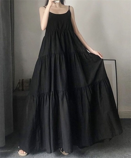 「FREE STYLISTS」 キャミソールワンピース M ブラック レディース_画像6