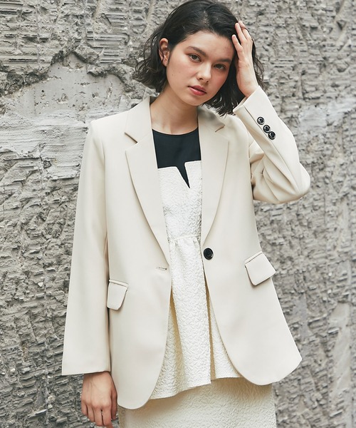 「SMILE ORCHID」 テーラードジャケット M アイボリー レディース_画像4