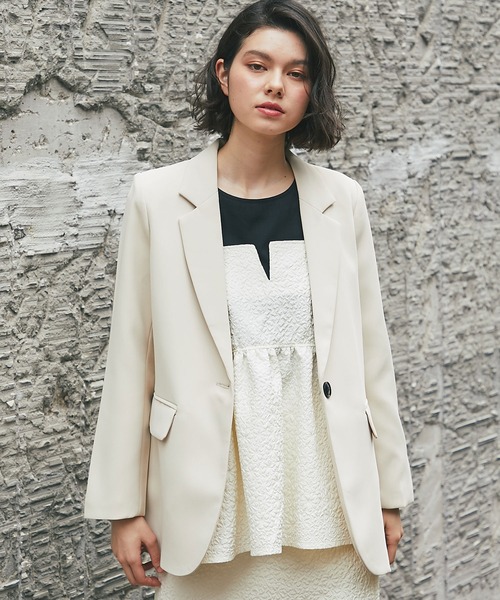 「SMILE ORCHID」 テーラードジャケット M アイボリー レディース_画像5