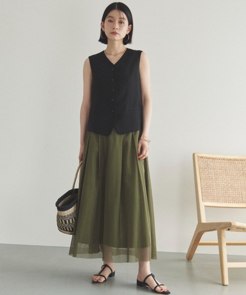 「DOUX ARCHIVES」 ノーカラージャケット FREE ベージュ レディース_画像2