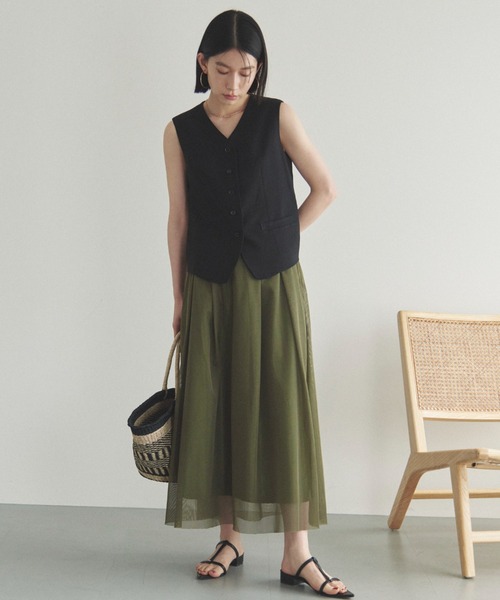 「DOUX ARCHIVES」 ノーカラージャケット FREE ベージュ レディース_画像3