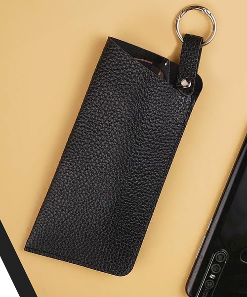 Blanc de Blue 伊達メガネ メガネ 眼鏡 カラビナ付きPUレザーライク