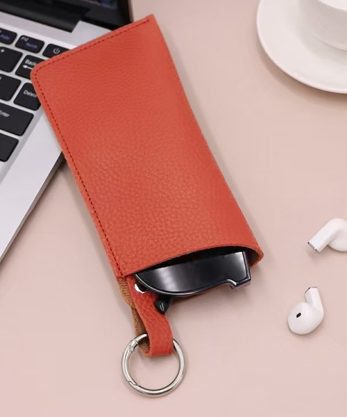 Blanc de Blue 伊達メガネ メガネ 眼鏡 カラビナ付きPUレザーライク