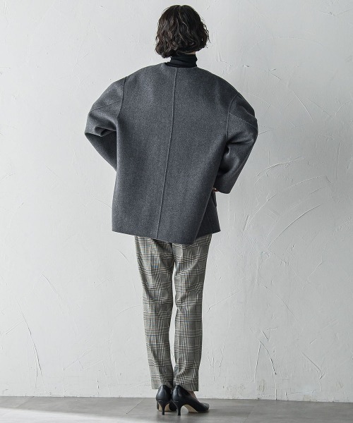 la.f（ラ・エフ） ノーカラーコート コート 「極」”軽さと贅沢な