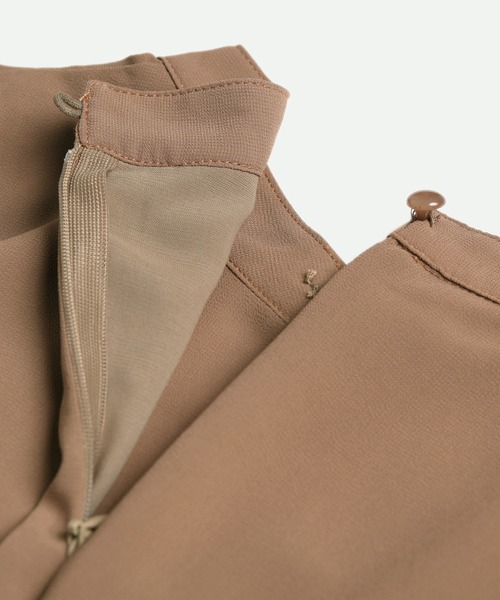 「DRESS PLUS」 7分袖ワンピース L クリアブラウン レディース_画像9