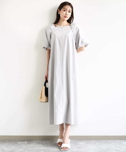 「MK MICHEL KLEIN」 半袖ワンピース 38 ブラック レディース_画像6