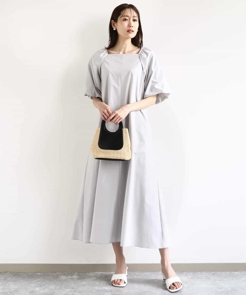 「MK MICHEL KLEIN」 半袖ワンピース 38 ブラック レディース_画像7