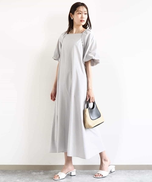 「MK MICHEL KLEIN」 半袖ワンピース 38 ブラック レディース_画像8