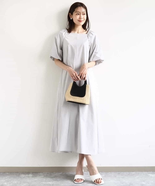 「MK MICHEL KLEIN」 半袖ワンピース 38 ブラック レディース_画像9