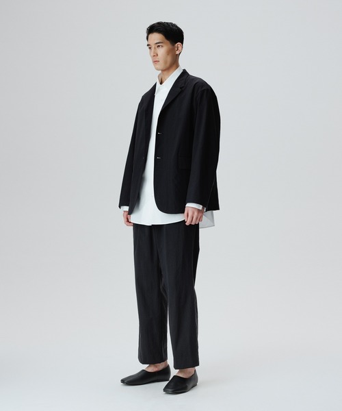 【紳士の装い】アダムエロペ・セットアップスーツ・スリーピース・110's・黒・M ADAM ET ROPE'（アダムエロペ） セットアップ M ブラック メンズ