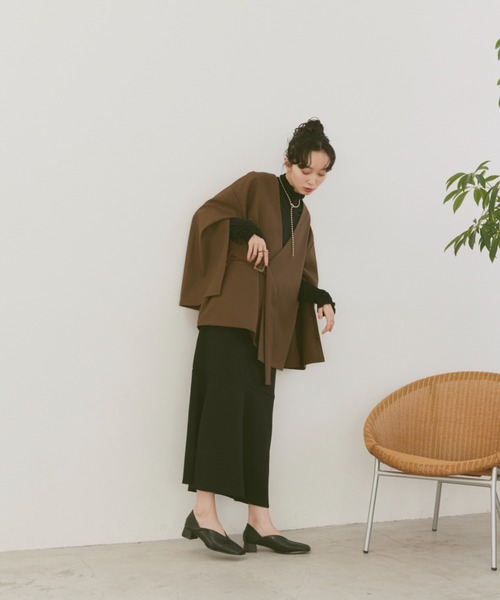 moi tytto 襟付きファーコート モカ moi tytto 襟付きファーコート