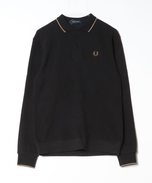FRED PERRY フレッドペリー レース ポロシャツ ブラック レディース FRED PERRY（フレッドペリー） 長袖ポロシャツ S ブラック レディース