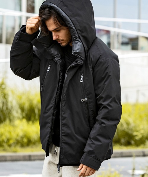 「AKM Contemporary」 ダウンジャケット S ブラック メンズ_画像2