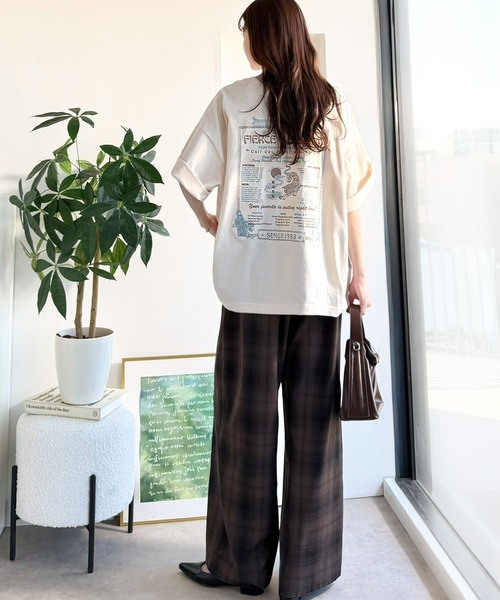 tシャツ 「JaVaジャバコラボ」着るだけで主役級。前後2way刺繍グラフィックオーバーサイズTシャツ レディース | Java | 22