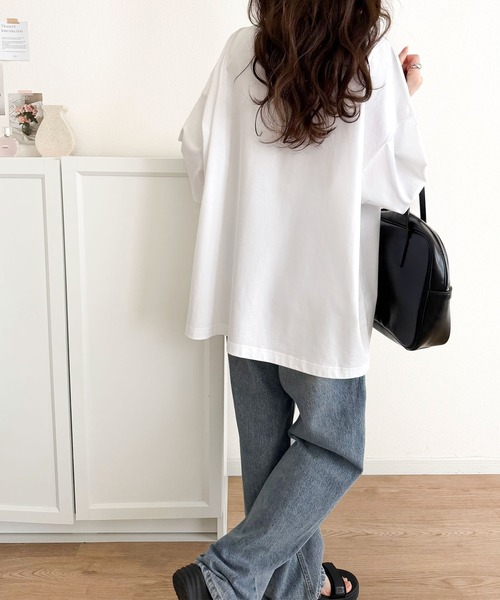 tシャツ 「JaVaジャバコラボ」着るだけで主役級。前後2way刺繍グラフィックオーバーサイズTシャツ レディース | Java | 11