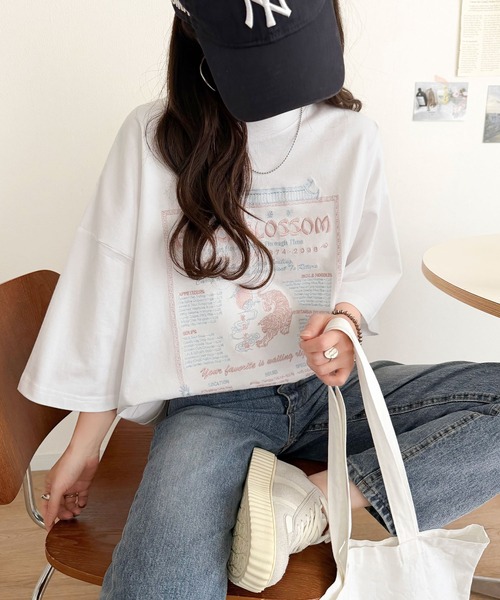 tシャツ 「JaVaジャバコラボ」着るだけで主役級。前後2way刺繍グラフィックオーバーサイズTシャツ レディース | Java | 09