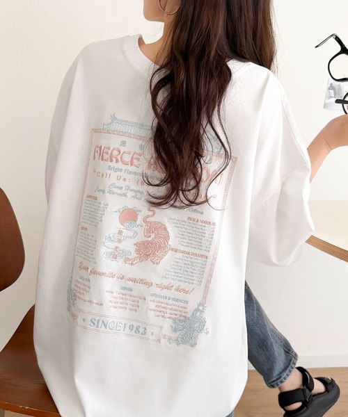 tシャツ 「JaVaジャバコラボ」着るだけで主役級。前後2way刺繍グラフィックオーバーサイズTシャツ レディース | Java | 06