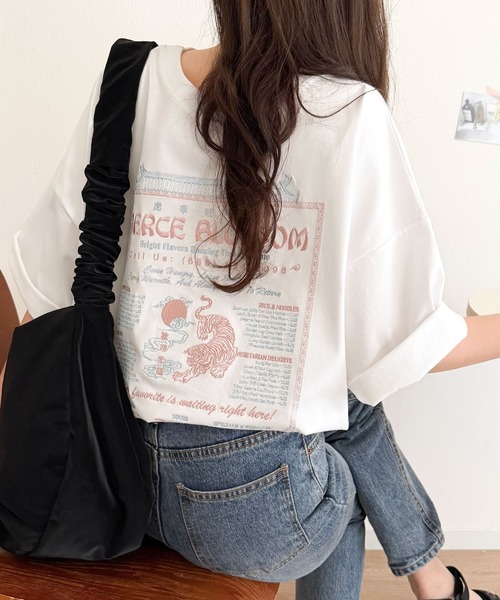 tシャツ 「JaVaジャバコラボ」着るだけで主役級。前後2way刺繍グラフィックオーバーサイズTシャツ レディース | Java | 07