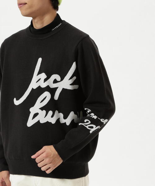【美品】JACK BUNNY 黒 クルーネックセーター Jack Bunny!!（ジャックバニー） セーター ニット 「Jack Bunny
