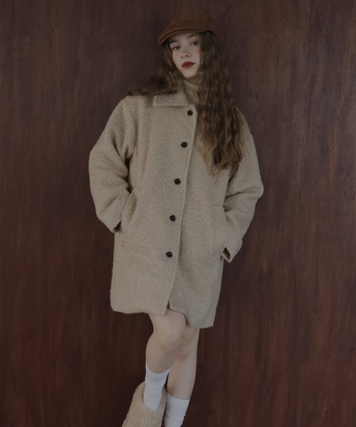 Mili affinity ピーコート pコート プードルボアミドルコート