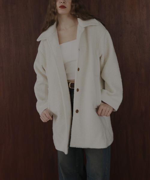 Mili affinity ピーコート pコート プードルボアミドルコート