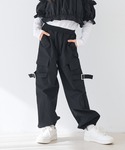 ワイドパンツ パンツ キッズ ベルトカーゴパン...の詳細画像2