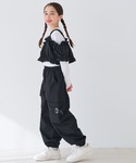 ワイドパンツ パンツ キッズ ベルトカーゴパン...の詳細画像3