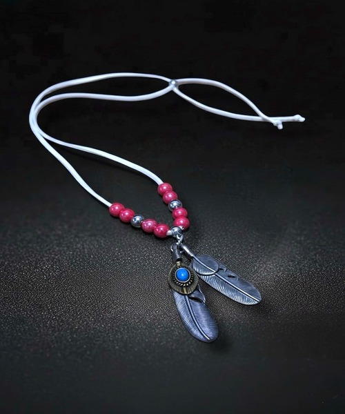 1004ST ネックレス ビンテージデザイン フェザーネックレス メンズ