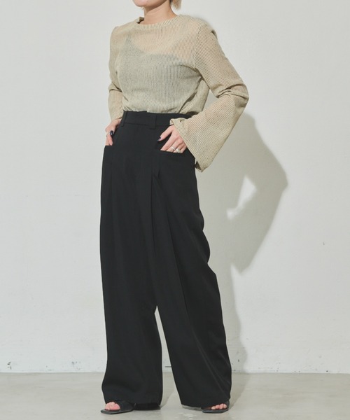 「Aunt Marie's」 パンツ FREE ブラック レディース_画像6