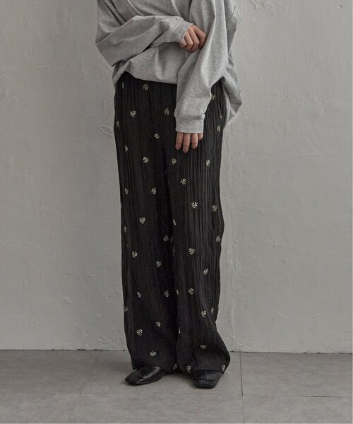 notch. パンツ 小花刺繍ルーズパンツ レディース : ZOZOTOWN Yahoo!店