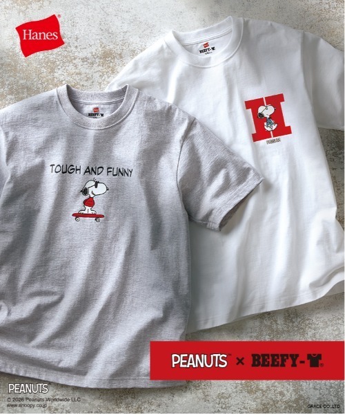 Hanes（ヘインズ） tシャツ 「HANES/ヘインズ」PEANUTS×BEEFY-T 1P 