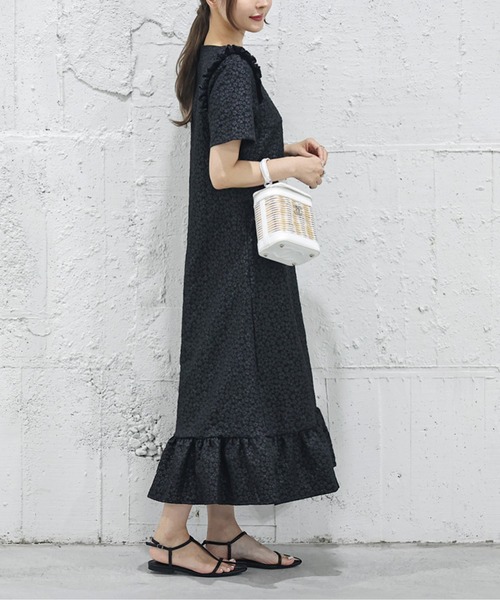 「SUGAR BISKET」 「La-gemme」半袖ワンピース M ブラック レディース_画像6