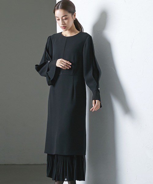 「Callarus」 長袖ワンピース L ブラック レディース_画像7