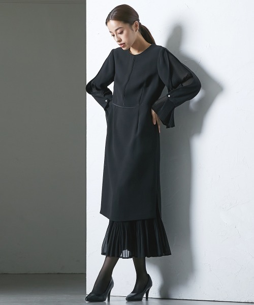 「Callarus」 長袖ワンピース L ブラック レディース_画像9