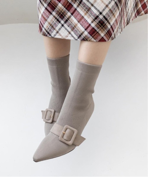 「RANDA」 ショートブーツ M アイボリー レディース_画像3