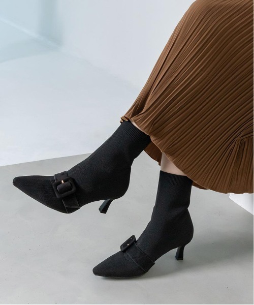 「RANDA」 ショートブーツ M アイボリー レディース_画像4