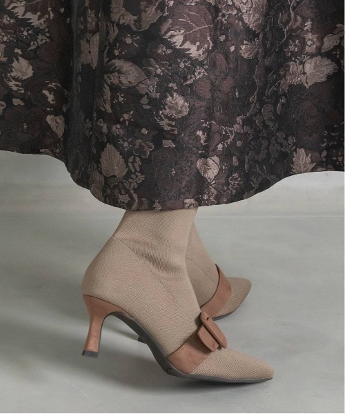 「RANDA」 ショートブーツ M アイボリー レディース_画像6