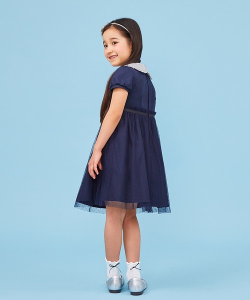 「CHOPIN deux」 「KIDS」半袖ワンピース 110cm ネイビー キッズ_画像5