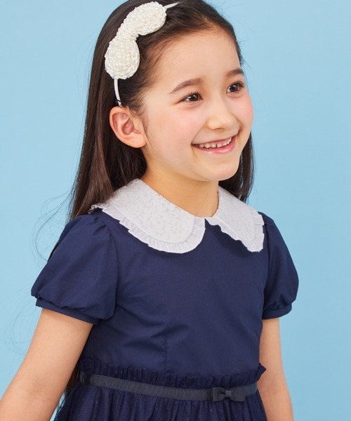 「CHOPIN deux」 「KIDS」半袖ワンピース 110cm ネイビー キッズ_画像7