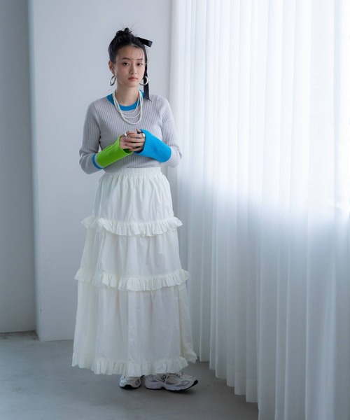 「bohmal」 長袖ニット FREE グレー レディース_画像5