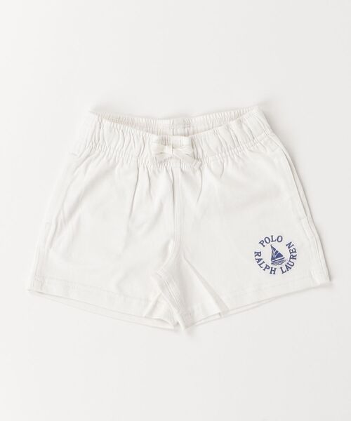 パンツ ロゴ コットン ジャージー ショートパンツ キッズ 子供服 男の子の画像